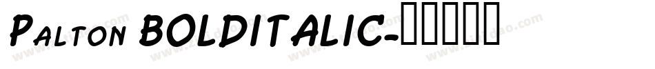Palton BOLDITALIC字体转换